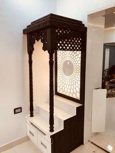 Prayer Room, Storage Designs by Carpenter Ravi Bamniya Bamniya, Ujjain | Kolo