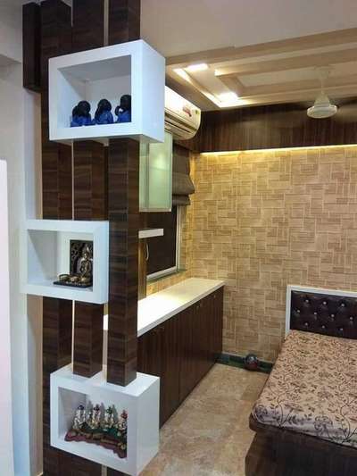 Lighting, Storage, Wall, Bedroom, Furniture Designs by Contractor Faheem  Ahmed , Ghaziabad | Kolo