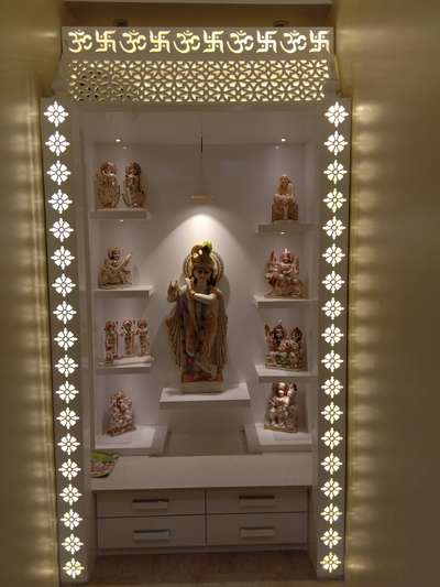 Lighting, Prayer Room, Storage Designs by Building Supplies Tahseen Ahmed, Delhi | Kolo