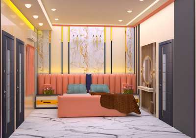 Ceiling, Furniture, Storage, Bedroom, Wall Designs by Architect VISHAL RATHORE, Indore | Kolo