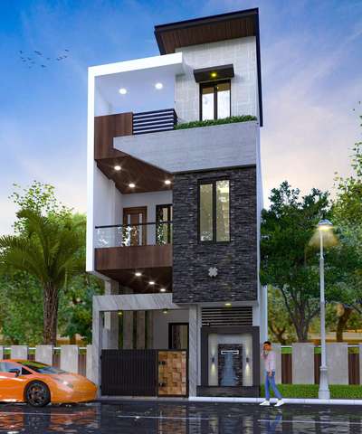 Exterior, Lighting Designs by Contractor Salman Mansuri, Dewas | Kolo