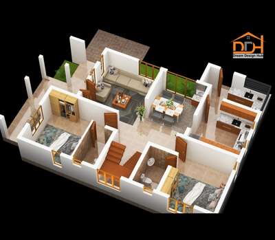  Designs by 3D & CAD Dream Design Hub Hanan, Ernakulam | Kolo