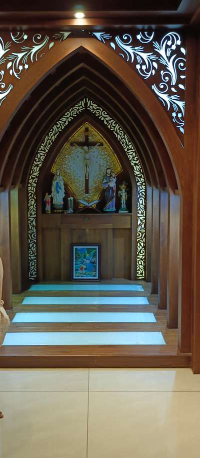 Lighting, Prayer Room, Storage, Flooring Designs by Painting Works bony  m joy, Ernakulam | Kolo