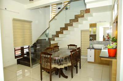 Dining, Furniture, Storage, Table, Staircase Designs by Civil Engineer ubert sabu, Ernakulam | Kolo