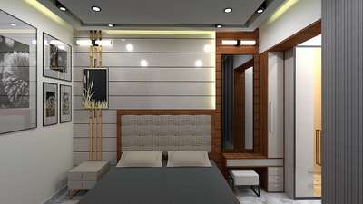 Bedroom, Furniture, Lighting, Storage Designs by Architect Amit Tomar, Delhi | Kolo