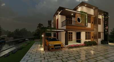Exterior, Lighting Designs by 3D & CAD Sujith Sivan, Kottayam | Kolo