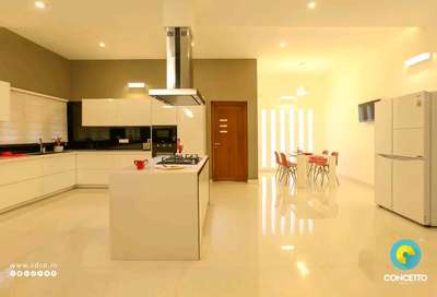 Kitchen, Storage, Dining, Furniture, Table Designs by Architect Concetto Design Co, Malappuram | Kolo