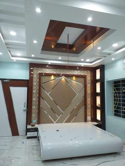 Ceiling, Lighting, Furniture, Bedroom, Storage Designs by Contractor Coluar Decoretar Sharma Painter Indore, Indore | Kolo