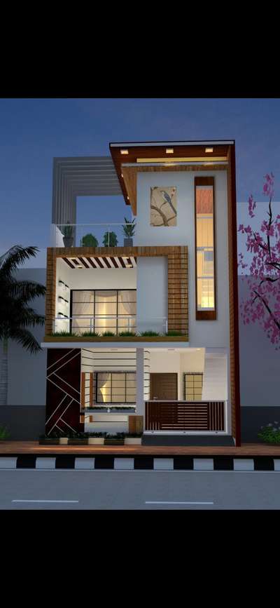 Exterior, Lighting Designs by Contractor Mukesh Pyase Mukesh Pyase, Indore | Kolo