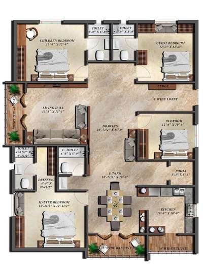 Plans Designs by 3D & CAD ER Anay Goutam, Indore | Kolo