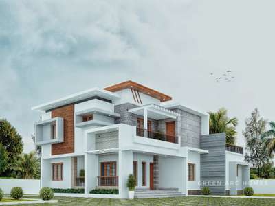 Exterior Designs by 3D & CAD Green Arc  Homes, Thrissur | Kolo