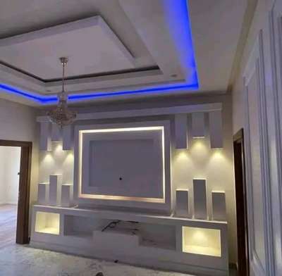Ceiling, Lighting, Living, Storage Designs by Contractor Rajiv  Kumar, Ghaziabad | Kolo