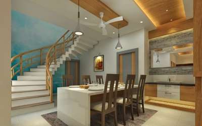 Dining, Furniture, Table, Lighting, Ceiling, Storage Designs by Interior Designer anoop  udhayan, Thrissur | Kolo