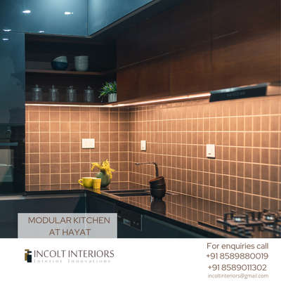 Kitchen, Lighting, Storage Designs by Contractor incolt interiors, Kozhikode | Kolo