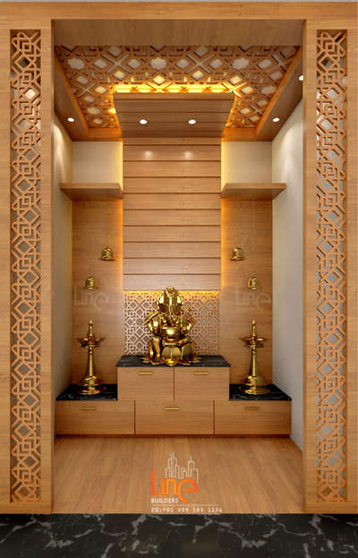 Prayer Room Designs by Architect Line Builders, Thrissur | Kolo