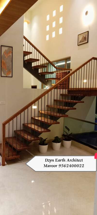 Staircase Designs by Architect Dzyn Earth Architecture Mavoor, Kozhikode | Kolo
