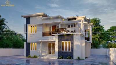 Exterior, Lighting Designs by Contractor Zain Builders, Ernakulam | Kolo