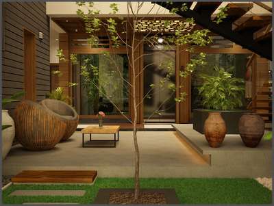 Living, Lighting, Furniture, Table, Home Decor, Wall Designs by Interior Designer Nirmal bose, Thrissur | Kolo