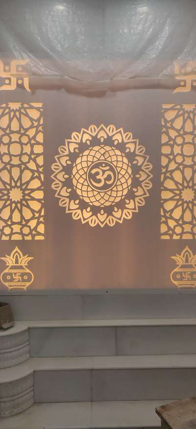 Prayer Room, Lighting, Storage Designs by Interior Designer Himanshu Rathore, Jaipur | Kolo