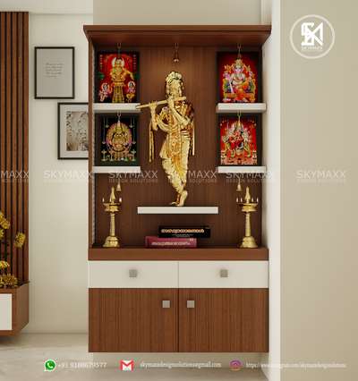 Prayer Room Designs by Civil Engineer skymax Designsolutions™, Ernakulam | Kolo