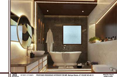 Lighting, Bathroom, Wall Designs by Contractor Bhabeswar Swain, Faridabad | Kolo