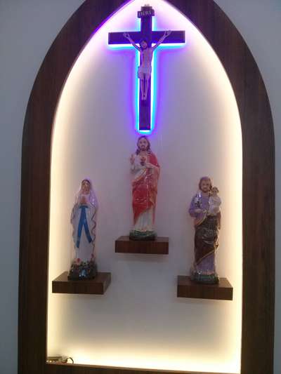 Prayer Room, Lighting, Storage Designs by Plumber ലോറൻസ് ജോർജ്, Kozhikode | Kolo