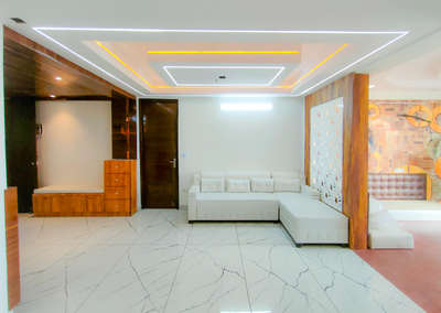 Ceiling, Furniture, Lighting, Living Designs by Contractor Archit Tyagi, Delhi | Kolo