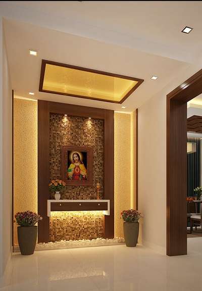 Prayer Room, Lighting, Home Decor, Ceiling Designs by Carpenter Joshi arakkal, Ernakulam | Kolo