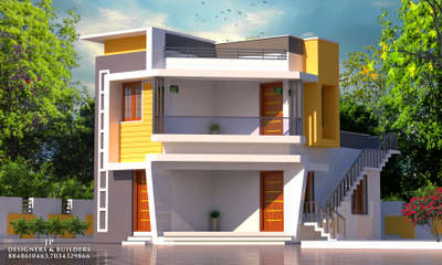 Exterior Designs by Civil Engineer JP DESIGNERS  AND BUILDERS, Palakkad | Kolo