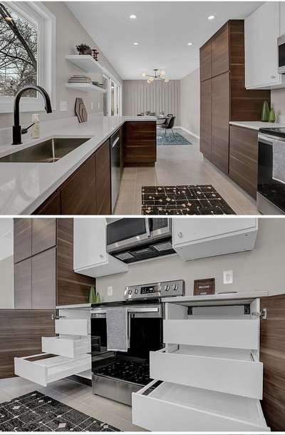 Ceiling, Kitchen, Lighting, Storage Designs by Carpenter ഹിന്ദി Carpenters  99 272 888 82, Ernakulam | Kolo
