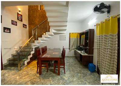 Dining, Furniture, Table, Staircase, Storage Designs by Architect Keystone  builders, Thiruvananthapuram | Kolo