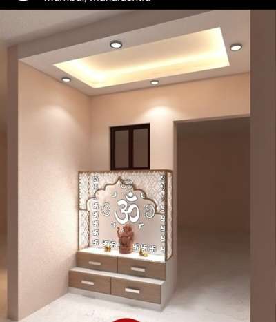 Ceiling, Lighting, Prayer Room, Storage Designs by Building Supplies kunal korean art designer, Indore | Kolo