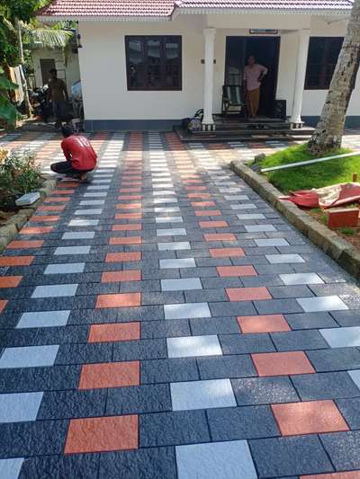 Exterior, Outdoor Designs by Contractor Nila Interlock Tiles, Alappuzha | Kolo