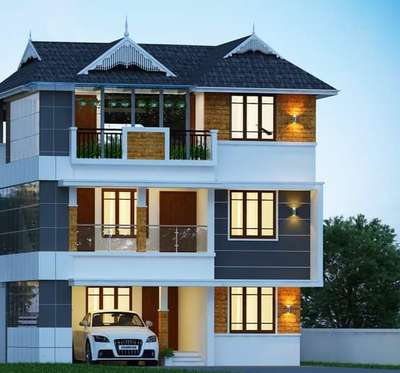 Exterior, Lighting Designs by Architect Anakha Saju, Kollam | Kolo