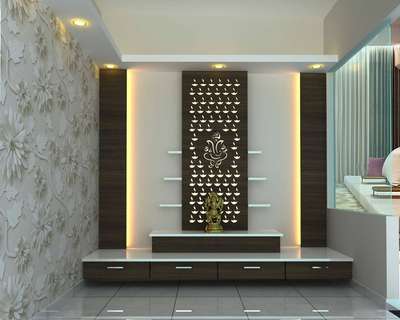 Lighting, Prayer Room, Storage Designs by Civil Engineer Mayank Soni, Indore | Kolo