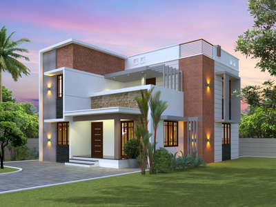 Exterior, Lighting Designs by Civil Engineer Cijoy mahendran, Thiruvananthapuram | Kolo