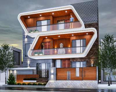 Exterior, Lighting Designs by Interior Designer 3D Home Designs, Panipat | Kolo