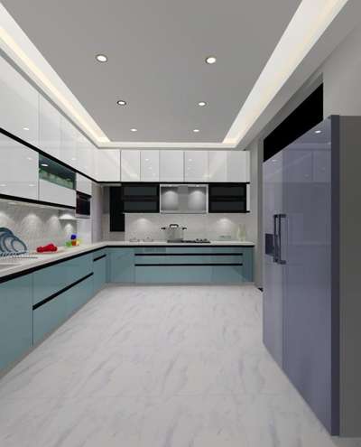 Kitchen, Lighting, Storage, Flooring Designs by Carpenter Mőhîť Jâñğîđ, Jaipur | Kolo