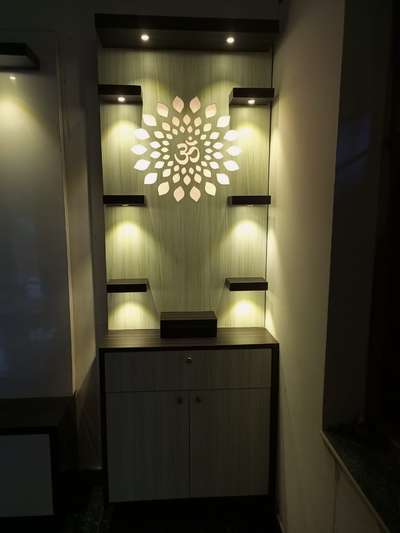 Lighting, Storage, Prayer Room Designs by Carpenter jineesh ku jineesh, Thrissur | Kolo