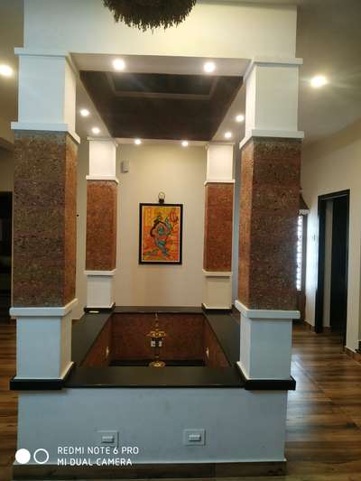 Prayer Room, Lighting, Storage, Ceiling, Wall Designs by Civil Engineer Subhash KK, Thrissur | Kolo