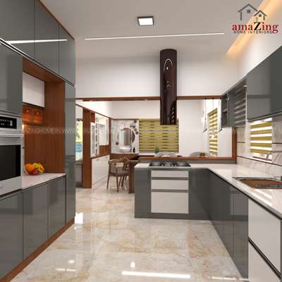 Kitchen, Storage, Lighting Designs by 3D & CAD Live Amazing Home Interiors PvtLtd, Alappuzha | Kolo