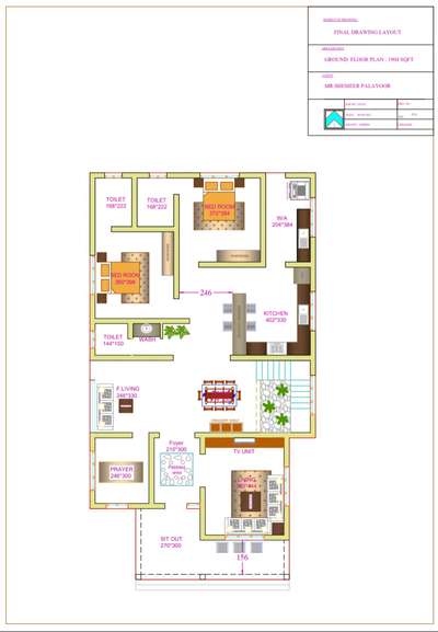 Plans Designs by Civil Engineer Nidhin cv, Thrissur | Kolo