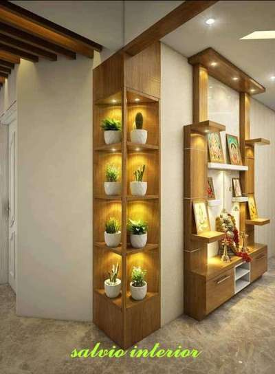 Lighting, Prayer Room, Storage Designs by Carpenter sunil cv cv, Alappuzha | Kolo