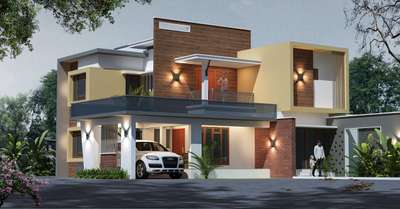 Exterior, Lighting Designs by Contractor HABIKON constructions  interiors, Kozhikode | Kolo