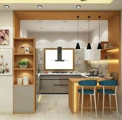 Lighting, Kitchen, Storage Designs by Interior Designer FAIZ  INTERIOR, Delhi | Kolo