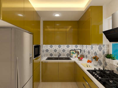 Ceiling, Lighting, Kitchen, Storage Designs by 3D & CAD Lockhart Interior, Gurugram | Kolo