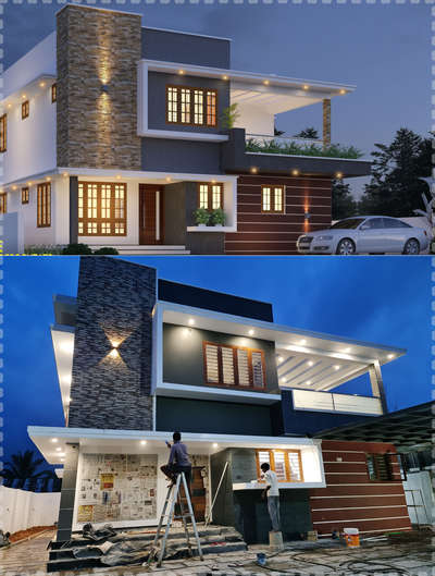 Exterior, Lighting Designs by Civil Engineer aromal prakash, Thrissur | Kolo
