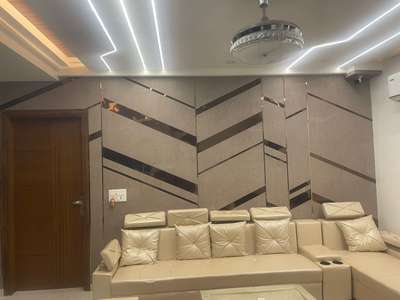 Ceiling, Living, Lighting, Wall, Furniture Designs by Interior Designer Amit Sharma, Delhi | Kolo