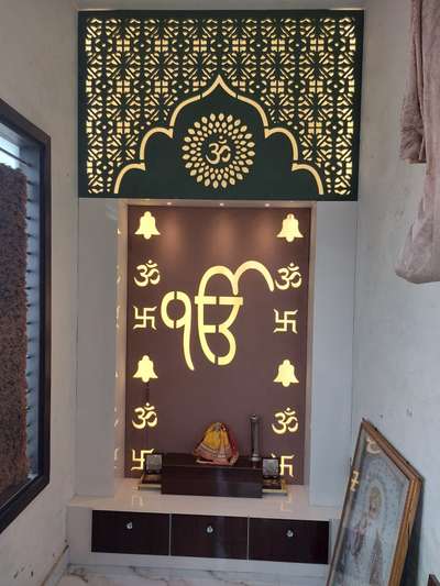 Lighting, Prayer Room, Storage Designs by Interior Designer Azhar Works, Faridabad | Kolo