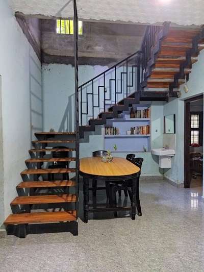 Staircase, Dining Designs by Architect Nuhaim Nk, Malappuram | Kolo